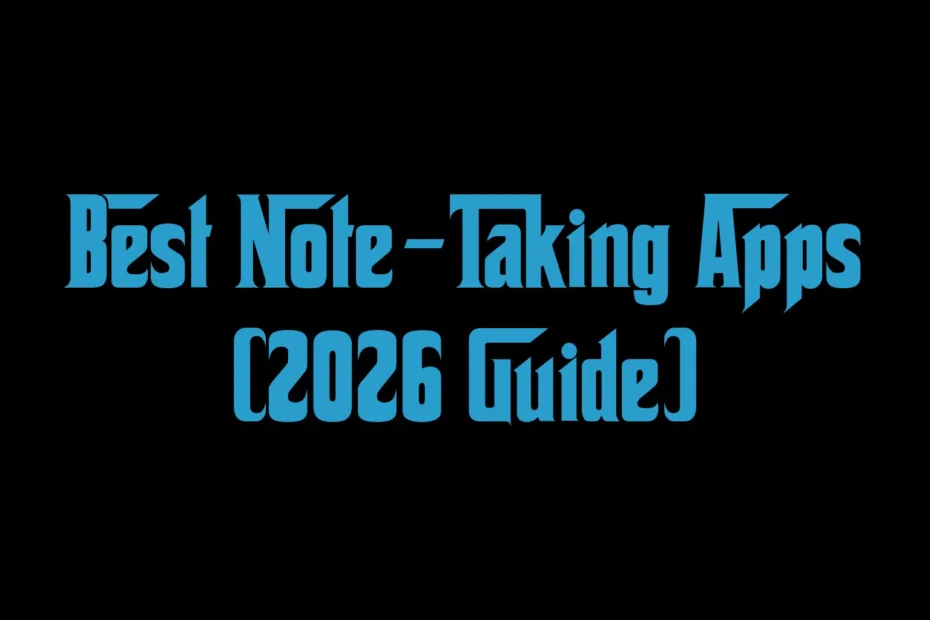 Best Note Taking Apps 2026 Guide