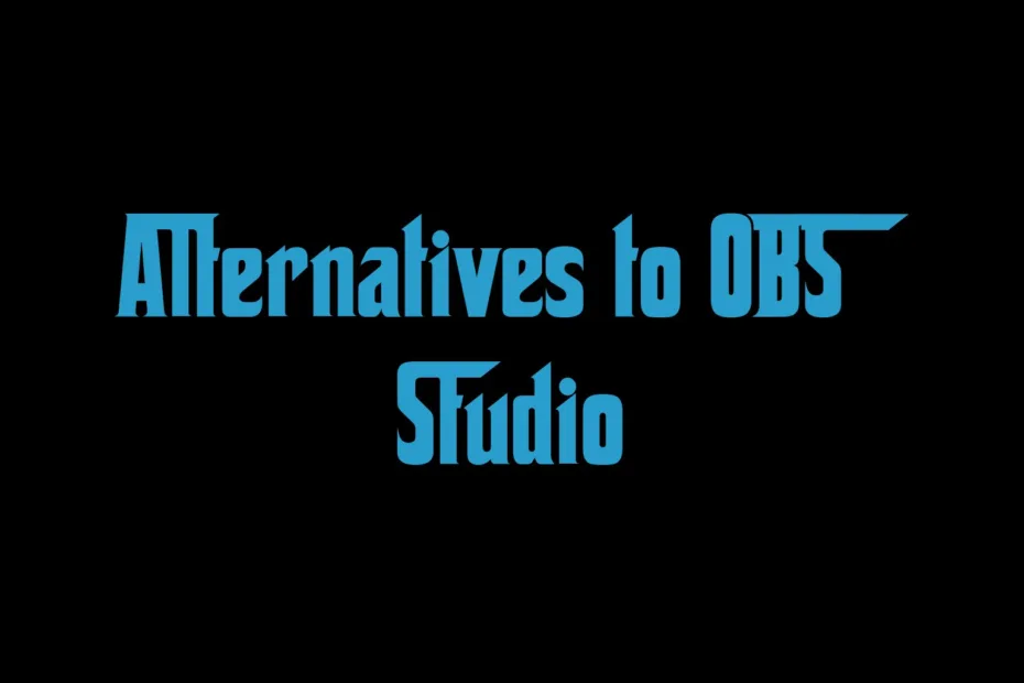 A computer screen showing various streaming and recording software options.