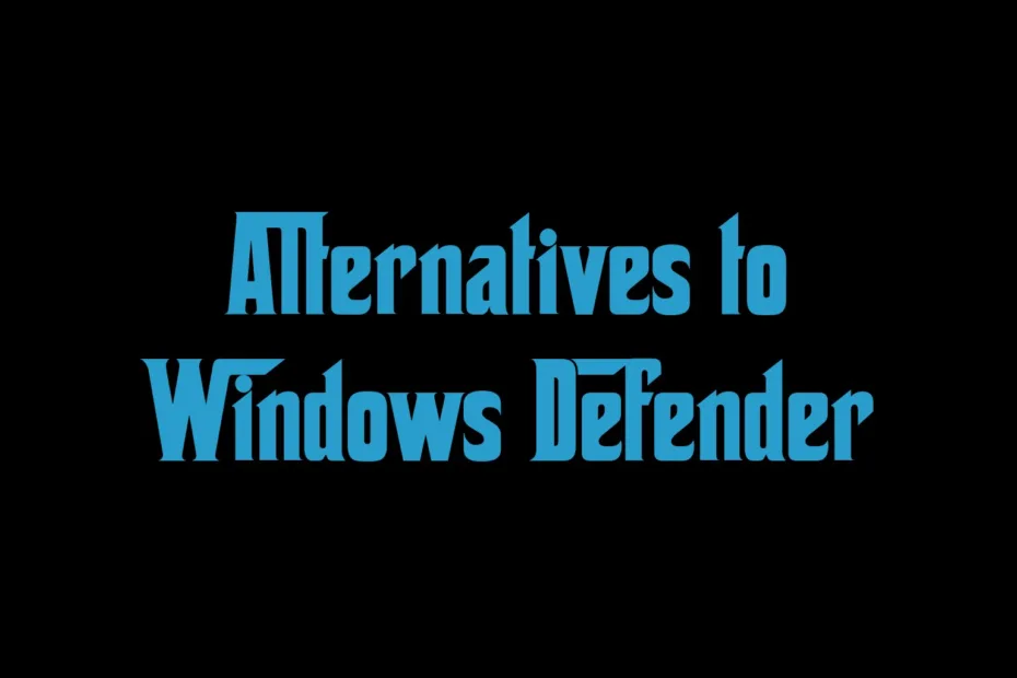 A computer screen showing multiple antivirus software icons, symbolizing alternatives to Windows Def…